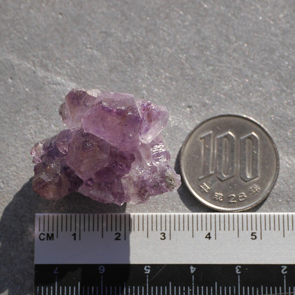 天然石 約16g約33mm アメジストエレスチャル(ヒマラヤ産)原石ミニクラスター紫水晶[amel-240314-01] 20枚目の画像