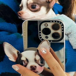 オーダーメイドグッズ お好きな写真で作れるオリジナル アクリル スマホグリップ スマホスタンド 子供 愛犬 ギフトオーナ 9枚目の画像
