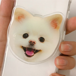 オーダーメイドグッズ お好きな写真で作れるオリジナル アクリル スマホグリップ スマホスタンド 子供 愛犬 ギフトオーナ 7枚目の画像