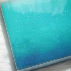 Sparkle 01（23×23cm）海レジン オーシャンアート レジンアート 6枚目の画像