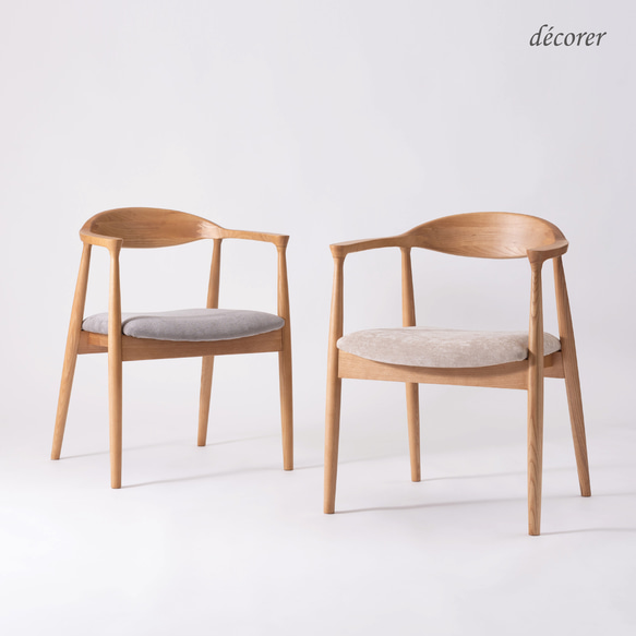 アッシュ材のアームチェア 【 ナチュラル : 座面2色 】北欧 スタイル 木製 無垢 ダイニング デスク チェア 椅子 ナチュラル 本体 座面 ベージュ 木製 ダイニング チェア 椅子 の場合 ↓↓↓ の商品ページはこちら シンプル