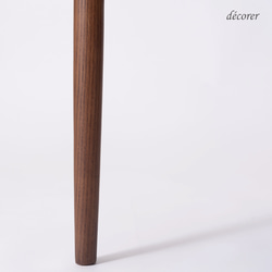 *家具ランキング１位獲得*アッシュ材のアームチェア 【 ブラウン : 座面2色 】木製 無垢 肘付き 曲線美アーム 6枚目の画像