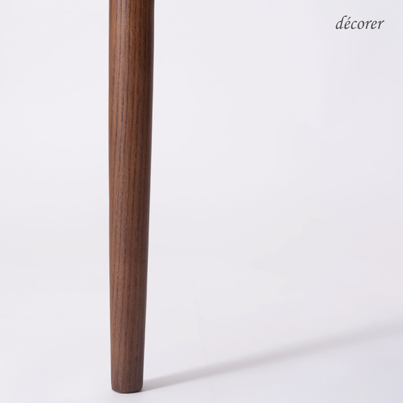 *家具ランキング１位獲得*アッシュ材のアームチェア 【 ブラウン : 座面2色 】木製 無垢 肘付き 曲線美アーム 6枚目の画像