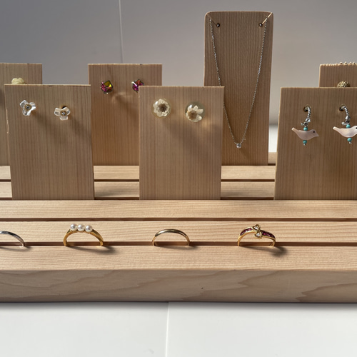 木製バーと10個フックのアクセサリースタンド 10個フック付き 木製バーアクセサリースタンド アクセサリー