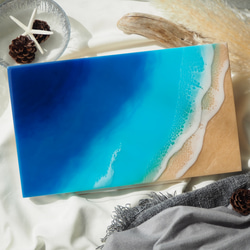【アウトレット40%OFF】輝き（41×24cm）海レジン オーシャンアート レジンアート 2枚目の画像