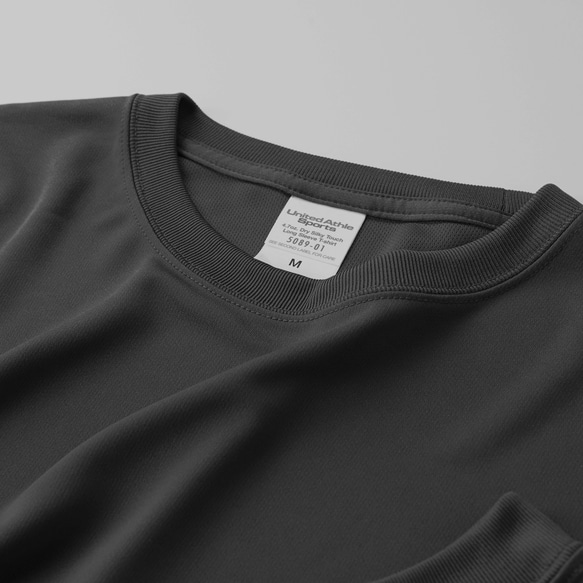 ワークアウトロングスリーブTシャツ【ブラック】 刺繍ワッペン WEDNESDAY GYM 6枚目の画像