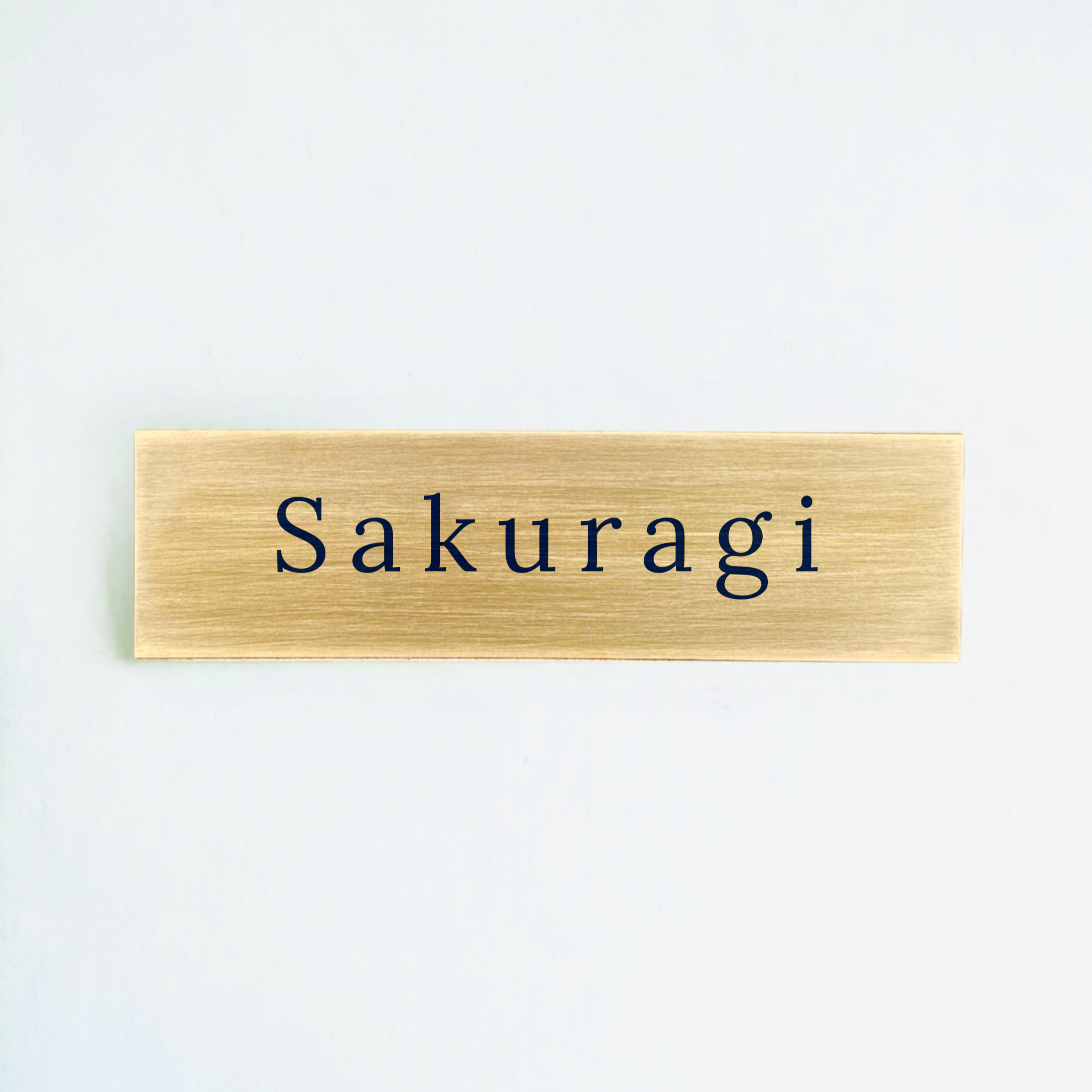 真鍮表札  玄関表札　ネームプレート　穴あけ不用