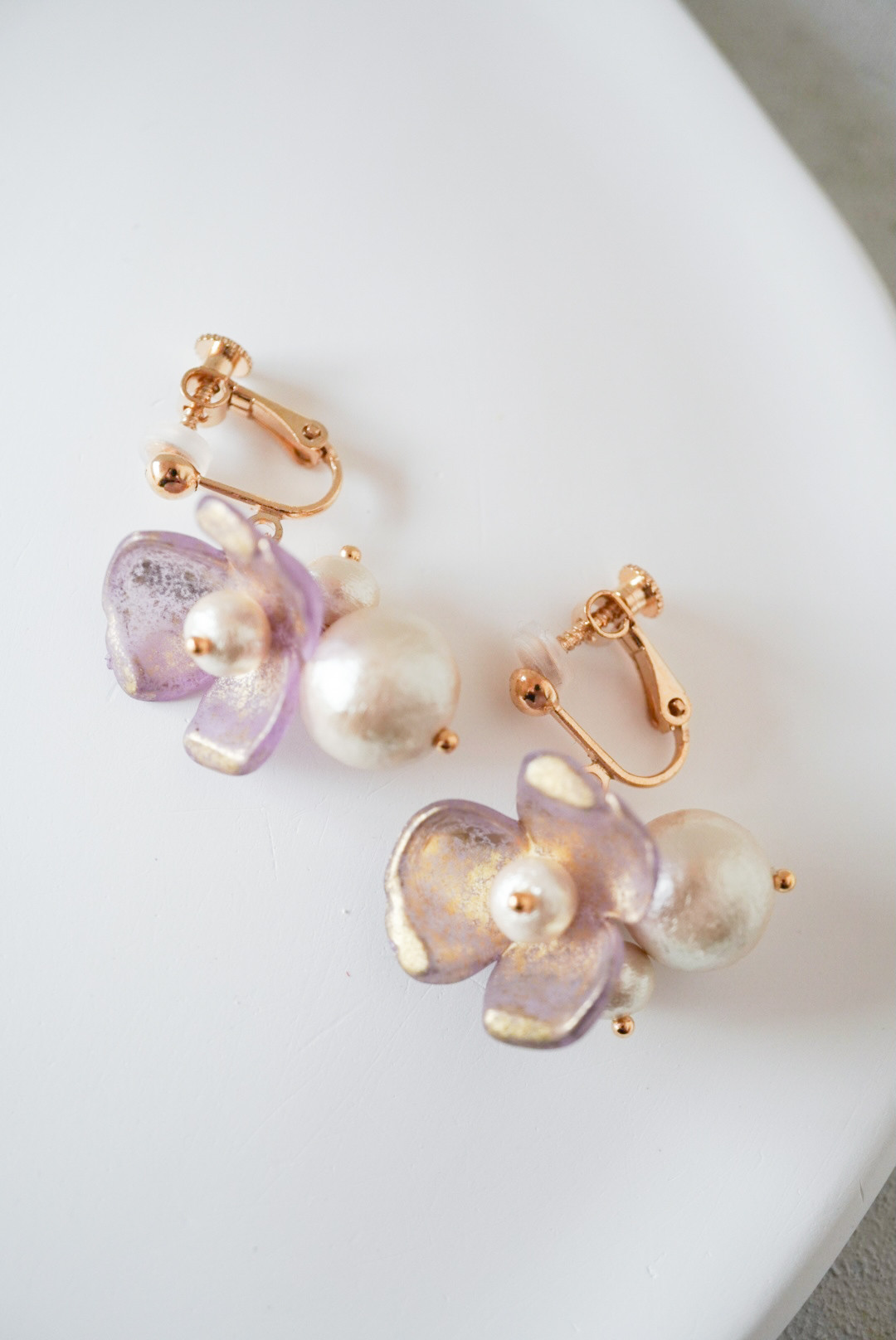 はなゆき/プレシャスオパールのお花ピアス/イヤリング プレシャスオパールコッパーの14kgfピアス,イヤリング/ギフト