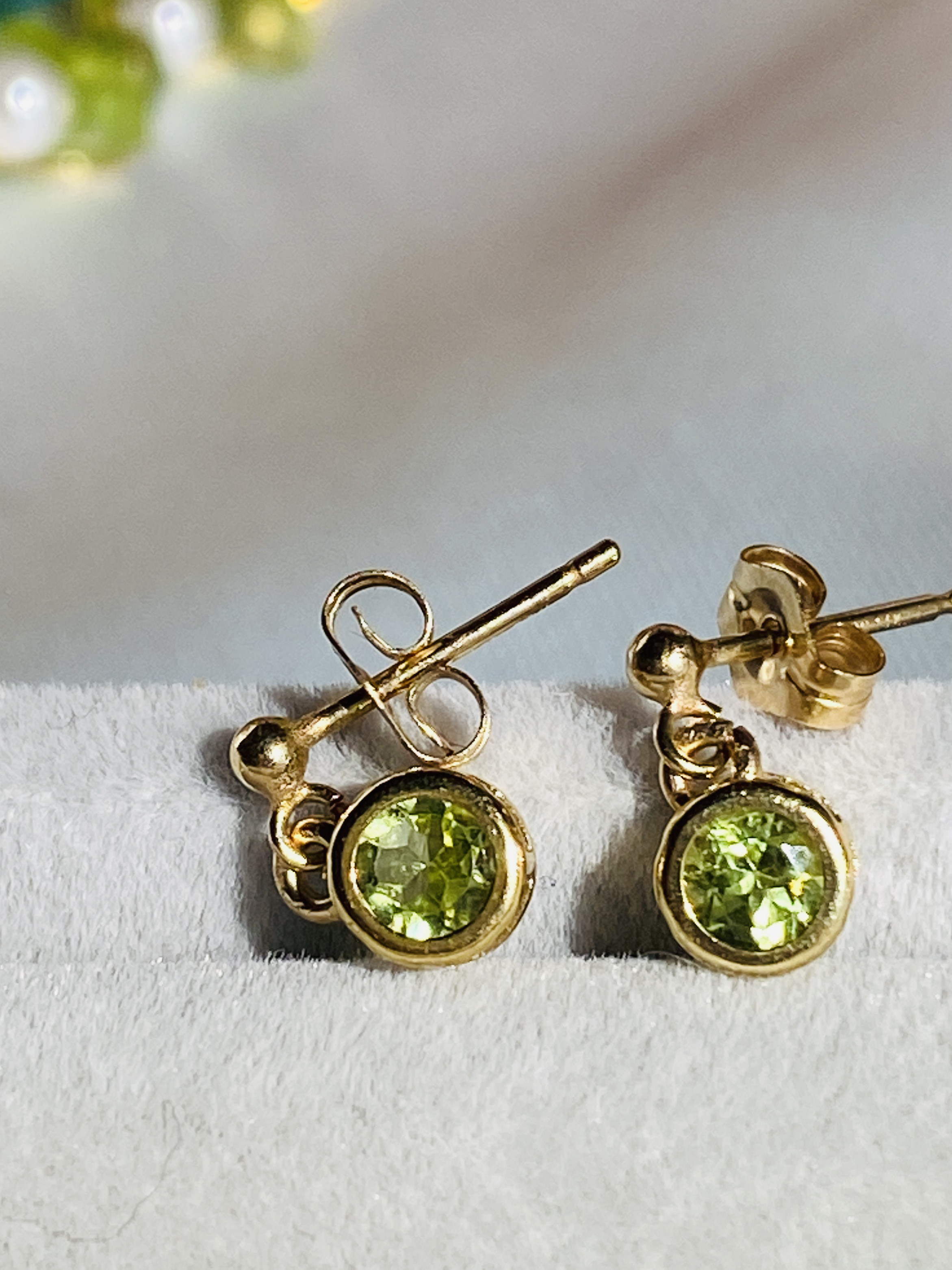 天然石 ペリドットピアス　14kgf 5,083円