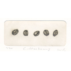 コーヒー豆／銅版画・額付き 3枚目の画像