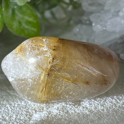 天然石 タイチン ルチルクォーツ スフィア 2 原石 水晶 結晶