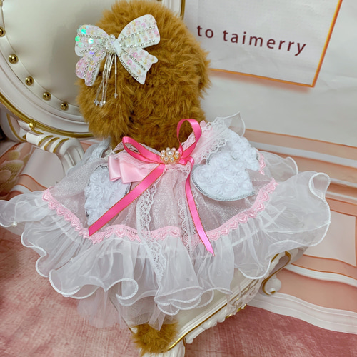 気まぐれシリーズ♡限定1着 ハート×ハートのフリルスカート ペット服 