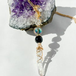 モリオン クリスタルワンド マジックワンド ペンダント お守り