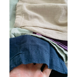 綿麻パンツ 中厚砂洗い綿麻　ゆったりロングパンツ  11色3サイズ　L326 15枚目の画像