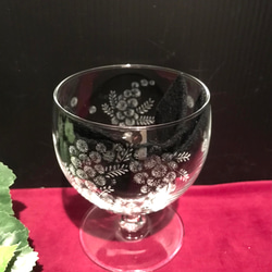 ミモザのグラス〜手彫りガラス〜 4枚目の画像