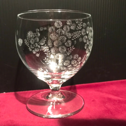 ミモザのグラス〜手彫りガラス〜 1枚目の画像