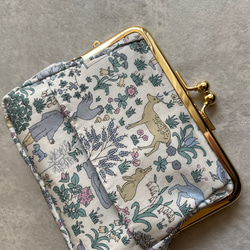 リバティ　シンボルズ　ティッシュがま口　liberty　symbols　ヴォイジー　voysey 3枚目の画像