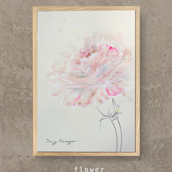 flower   カーネーション　【原画/A3/アクリル画】インテリアアート　母の日の贈り物に 11枚目の画像