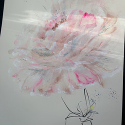 flower   カーネーション　【原画/A3/アクリル画】インテリアアート　母の日の贈り物に 5枚目の画像