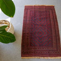 アフガニスタン　マシュワニキリム 130×82cm 手織り絨毯 ペルシャ絨毯 1枚目の画像