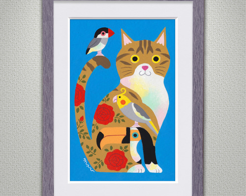 箱入り猫（娘)　油絵　オリジナル　手描き　原画 箱入り猫（娘) 油絵 オリジナル 手描き 原画 お探しのページは