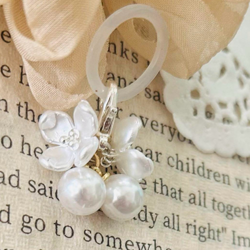 お花のアンブレラマーカー　チャーム キーホルダー類 5個 アンブレラマーカー めじるしチャーム めじるし