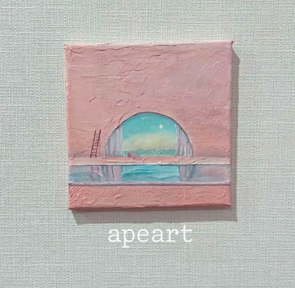 絵画　アクリル画　原画　海　癒し　風景画　テクスチャーアート　一点物　Ｓ.Ｉ