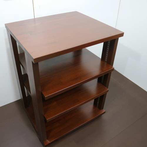 ラック ブラウン 棚板の高さを自由にセットできるオーディオラック1R4タイプ （TS670