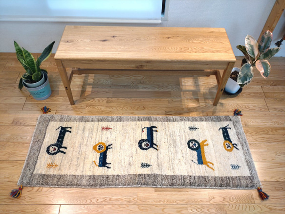 104x44cm ペルシャギャッベ ランナー (ギャベ) ペルシャ絨毯 ギャッベ 104x44cm ペルシャギャッベ ランナー (ギャベ) ペルシャ絨毯 ギャッベ