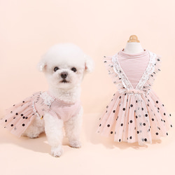 ペット服 春夏用 ピンク ドレス 小型犬用 小型猫用 かわいい おしゃれ ウェディングドレス風 cht-1094 9枚目の画像