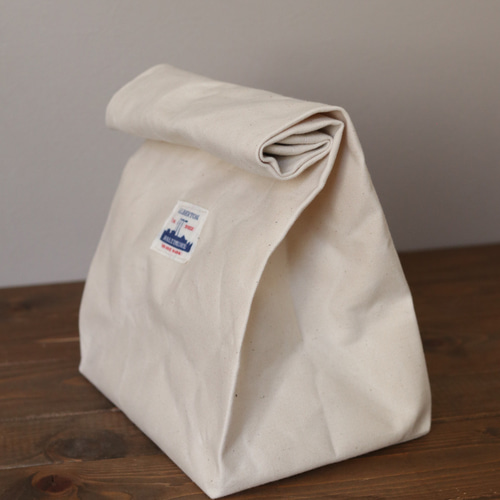 ランチクラッチバッグ キナリ 紙袋風バッグ ミリタリー帆布 クラッチ