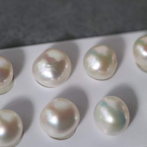 大粒バロックパールピアス 10mmUP スタッド 選べる 淡水真珠 14kgf