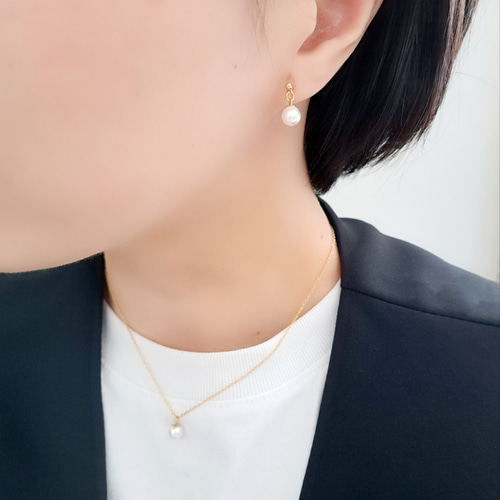 コーデにぴったり*】14kgfネックレス 2way 国産貝パール Y字