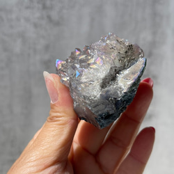 オーラ加工 紫水晶【ブラジル産 アメジスト クラスター】鉱物 天然石 17枚目の画像