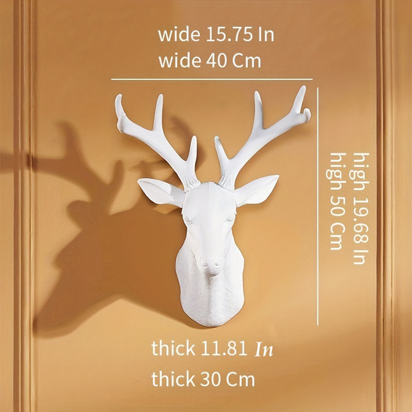 壁掛け インテリア 装飾品 鹿の頭 立派な角 室内インテリア 動物 アニマル 玄関 リビング ダイニング ch-1513 5枚目の画像