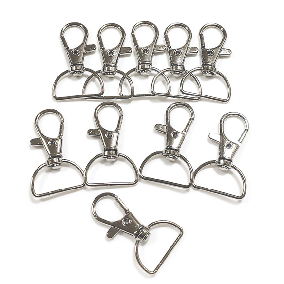 ナスカン 20mm 10個 シルバー レザークラフト レバー 回転 金具 パーツ