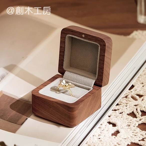 木製リングケース ペアリング収納 指輪ケース アクセサリー収納