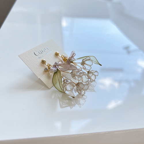 鈴蘭の花束（フック）p1183 ピアス（フック・チェーン） Cuore 通販