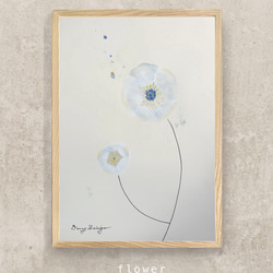 flower  ー咲きはじめ　　【原画/A3／アクリル画】インテリアアート 9枚目の画像