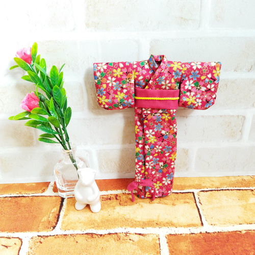 リカちゃんの着物(赤小花柄) その他人形 Ricot 通販 17424978