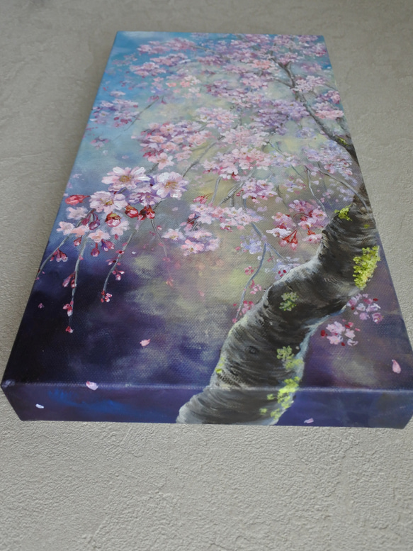 桜のアートパネル油絵原画1点のみ 8枚目の画像