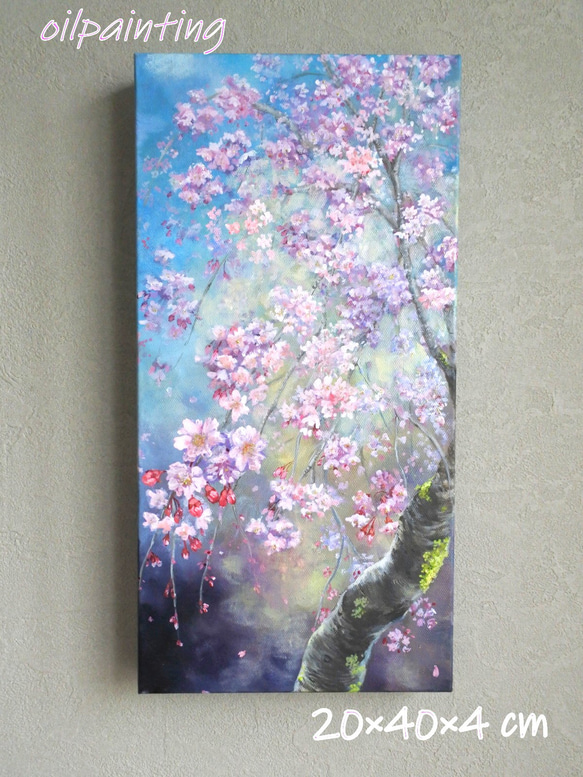 桜のアートパネル油絵原画1点のみ 1枚目の画像