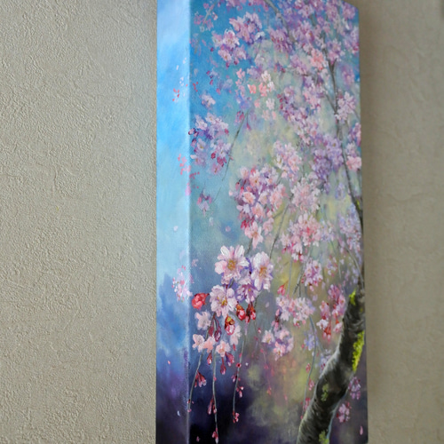 桜のアートパネル油絵原画1点のみ 絵画 mimoza 通販 17424997