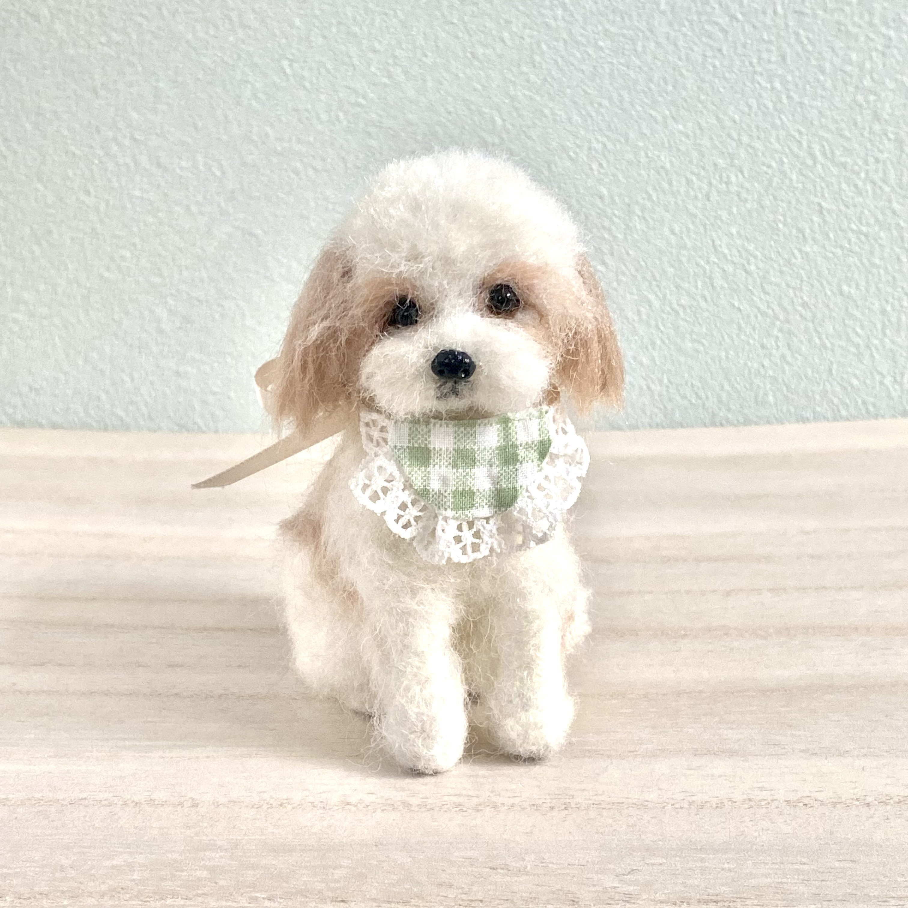 いつでもいっしょ♪ ふわふわ羊毛フェルトのシーズー　ギフト　犬のぬいぐるみ