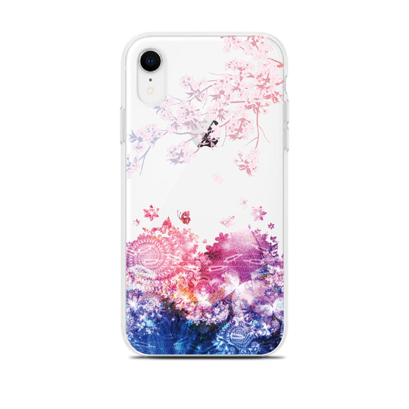 彩・胡蝶 - 和風 iPhone クリアケース/ハード or ソフト【Re:design/ハート/桜/蝶】 5枚目の画像