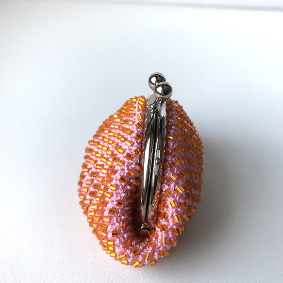 Beaded Purse 色遊び (S)--Pink x Orange-- D 2枚目の画像