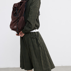 ひらりと揺れるサイドリボンが可愛い ヴィンテージチェック柄スカート 6枚目の画像