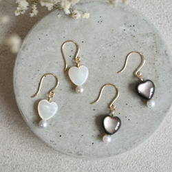 ギフトにおすすめ♡《14kgf》マザーオブパールと淡水パールのピアス