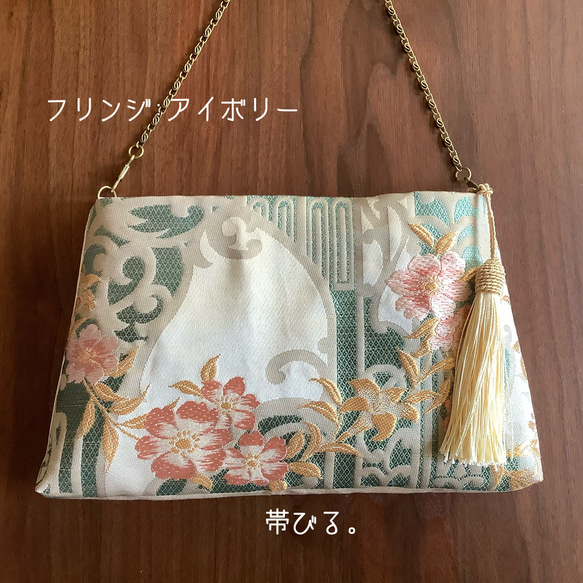 ＊Handbag ✳︎ハンドバッグ✳︎桜✳︎オリエンタル✳︎アンティーク✳︎袋帯リメイク✳︎ 5枚目の画像