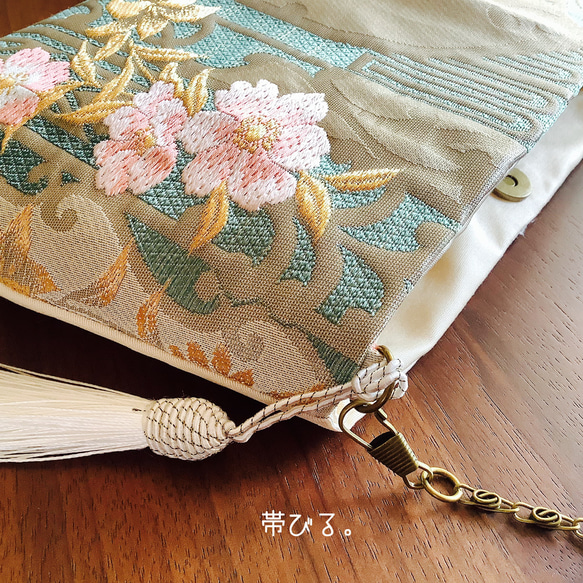 ＊Handbag ✳︎ハンドバッグ✳︎桜✳︎オリエンタル✳︎アンティーク✳︎袋帯リメイク✳︎ 8枚目の画像